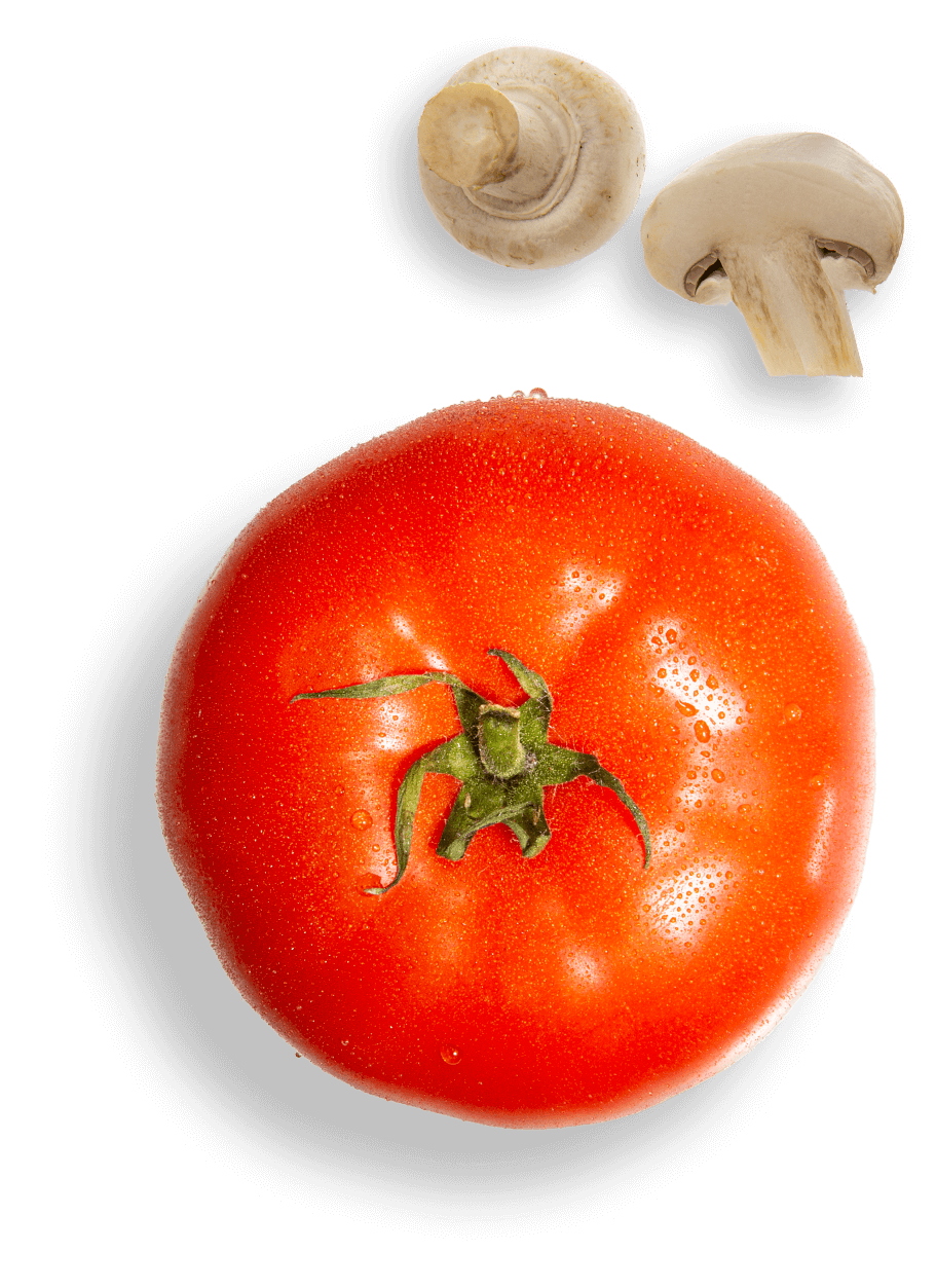 Tomato and mushrooms